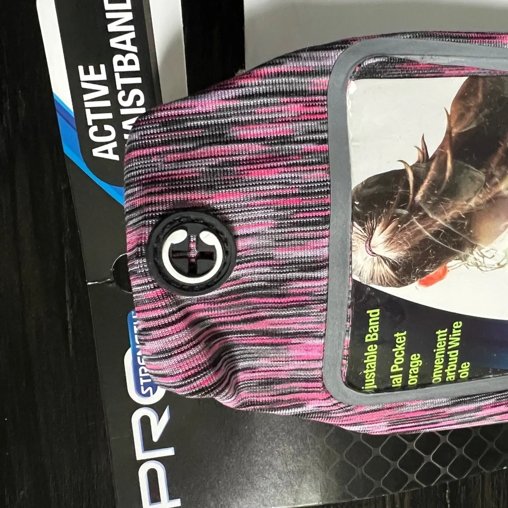 Pro Strength Pink and Black Waistband for Cell Phones